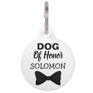 Médaillon Pour Animaux Chien d'honneur animal de compagnie mariage black 