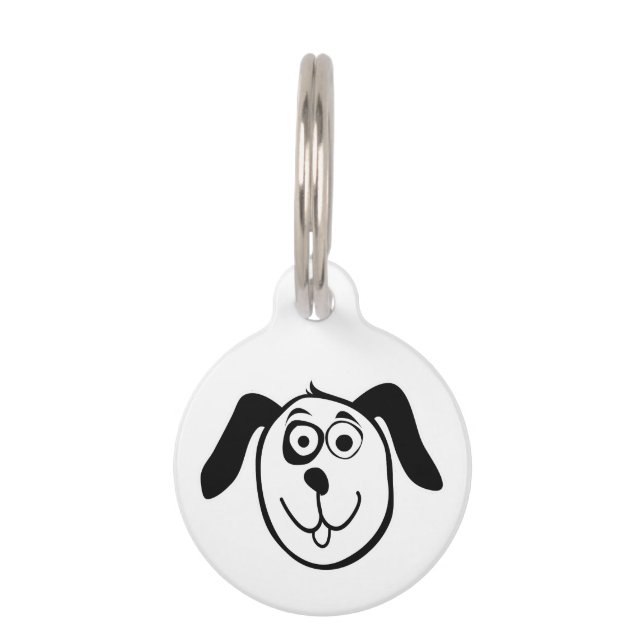 Médaillon Pour Animaux Chien personnalisé avec dessin animé mignon (Devant)