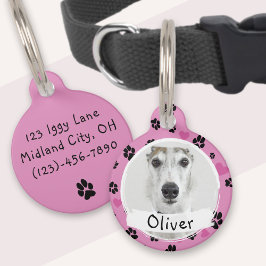 Médaillon Pour Animaux Chien Photo personnalisée Nom de mignons Empreinte