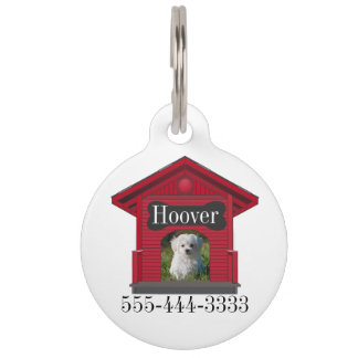 Médaillon Pour Animaux Chien Photo Télécharger Dog House w Bone ID Tag