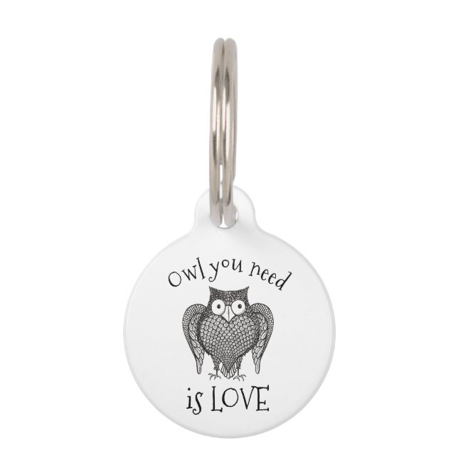 Médaillon Pour Animaux Chouette dont vous avez besoin (Devant)