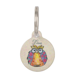 Médaillon Pour Animaux Chouette modèle 