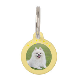 Médaillon Pour Animaux Christmas Round Pet Tag – Festive Holiday ID Tag