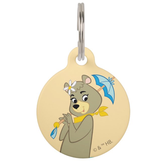 Médaillon Pour Animaux Cindy Bear tenant le parasol (Devant)