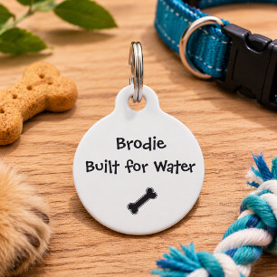 Médaillon Pour Animaux Citation drôle de chien avec numéro de téléphone
