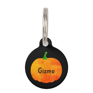 Médaillon Pour Animaux Citrouille Halloween   Personnalisé