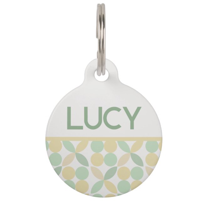 Médaillon Pour Animaux Citrus de citron vert/citron vert (Devant)