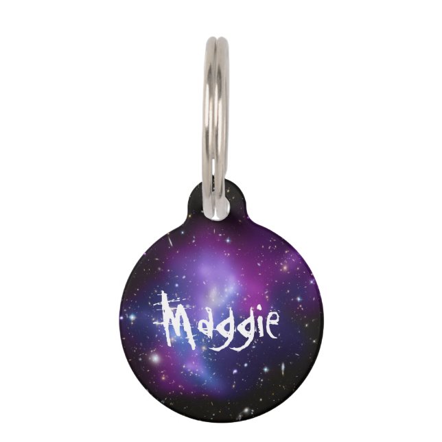 Médaillon Pour Animaux Cluster de galaxie violette (Devant)