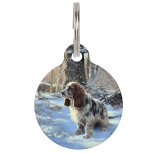 Médaillon Pour Animaux Cocker Spaniel Laissez tomber la neige Noël