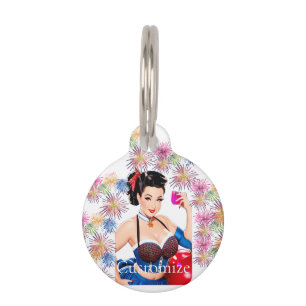 Médaillon Pour Animaux Cocktail Party Girl Thunder_Cove