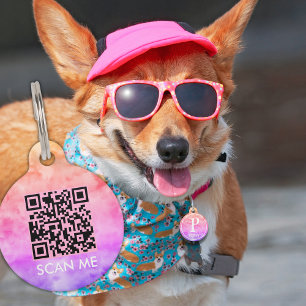 Médaillon Pour Animaux Code QR