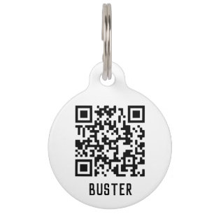 Médaillon Pour Animaux Code QR avec nom