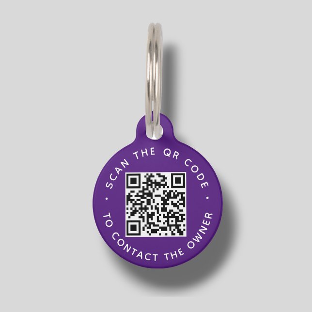 Médaillon Pour Animaux Code QR Numéro d'identification de l'animal Collie (Créateur téléchargé)