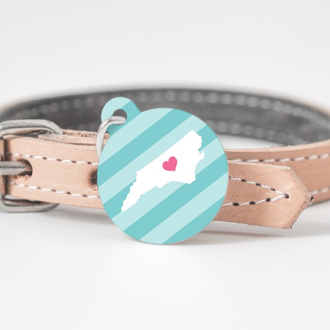 Médaillon Pour Animaux Coeur de Caroline du Nord (Créateur téléchargé)