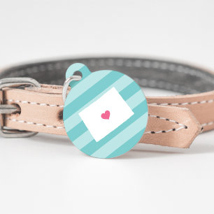 Médaillon Pour Animaux Coeur du Colorado
