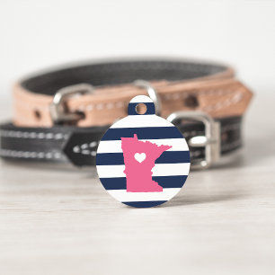 Médaillon Pour Animaux Coeur du Minnesota