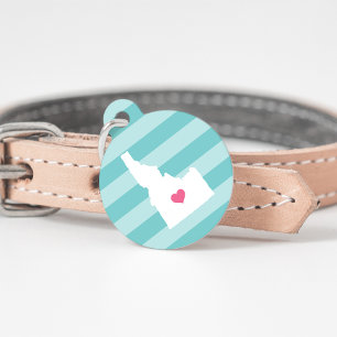 Médaillon Pour Animaux Coeur Idaho