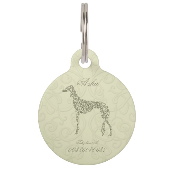 Médaillon Pour Animaux Collection Saluki (Devant)