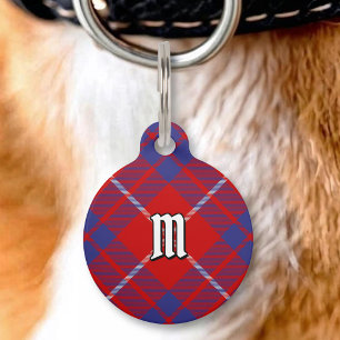 Médaillon Pour Animaux Collier Clan Hamilton Tartan Rouge