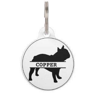 Médaillon Pour Animaux Collier Rond Personnalisé pour Bouledogue Français