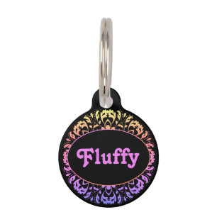 Médaillon Pour Animaux Coloré girly élégant