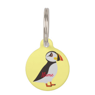 Médaillon Pour Animaux Conception de macareux de l'Atlantique Cute Thunde
