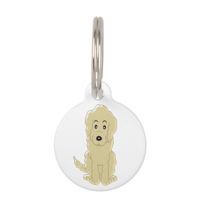 Médaillon Pour Animaux Conception personnalisée de chien Goldendoodle (Devant)