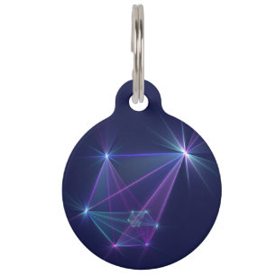 Médaillon Pour Animaux Constellation, Art Fractal Abstrait Fantastique