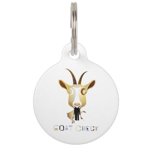 Médaillon Pour Animaux Contrôle de chèvre - illustration de ZooDo