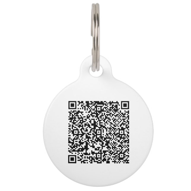 Médaillon Pour Animaux Coordonnées du code QR (Devant)