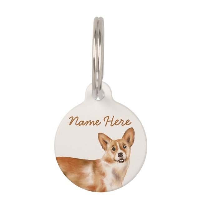 Médaillon Pour Animaux Corgi (Devant)