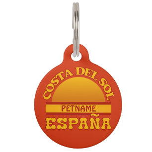 Médaillon Pour Animaux Costa Del Sol étiquette personnalisée