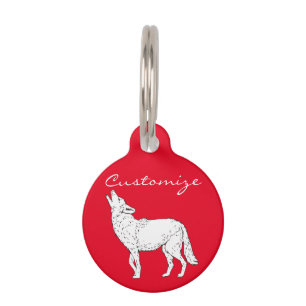 Médaillon Pour Animaux Coyote hurlant Thunder_Cove