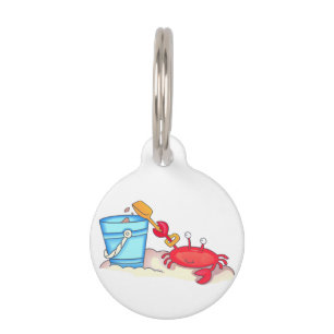 Médaillon Pour Animaux Crabe sur la plage