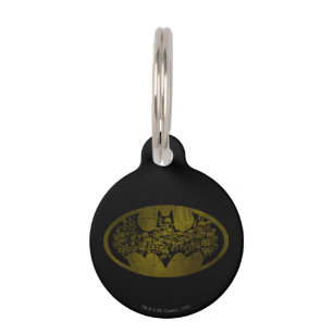 Médaillon Pour Animaux Crânes du symbole de Batman dans le logo de