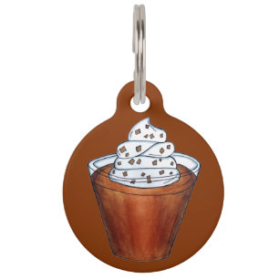 Médaillon Pour Animaux Crème Fouettée au Caramel Pudding Cuisine du Sud