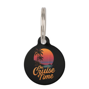 Médaillon Pour Animaux Croisière de vacances au coucher du soleil sous le
