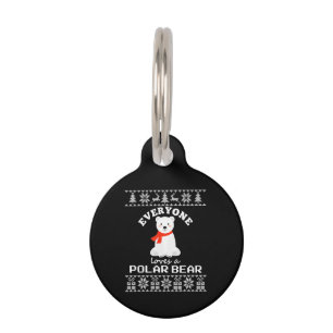 Médaillon Pour Animaux Cute polar bear family animal lover christmas