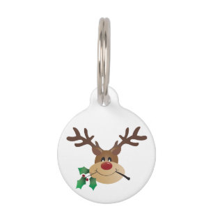 Médaillon Pour Animaux Cute Renne De Carton Avec Mistletoe