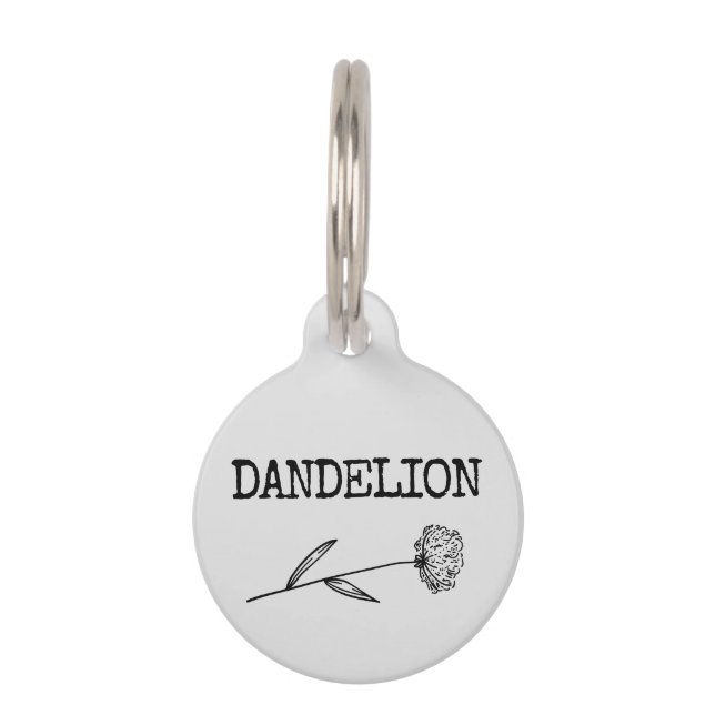 Médaillon Pour Animaux Dandelion (Devant)