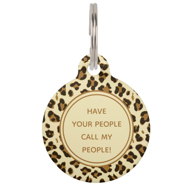 Médaillon Pour Animaux Demandez à vos gens d'appeler mon peuple mignon Em (Devant)