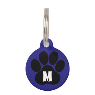 Médaillon Pour Animaux D'empreinte de patte d'animal familier d'étiquett
