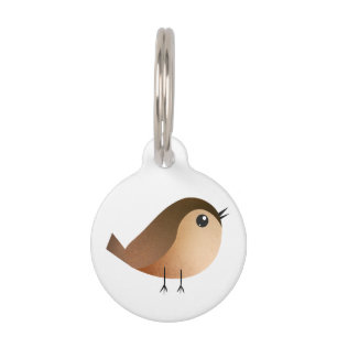 Médaillon Pour Animaux Dessin d'Oiseau de Bruant