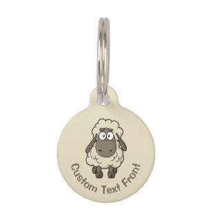 Médaillon Pour Animaux Dessin en mouton beige