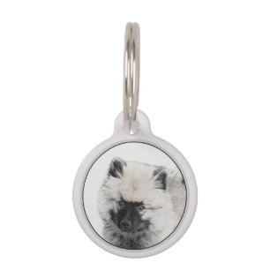 Médaillon Pour Animaux Dessin Keeshond Chiot - Joli dessin original Chien
