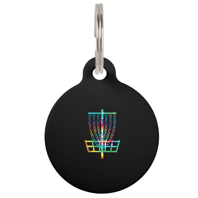 Médaillon Pour Animaux Disk Golf Basket - Hippie Rainbow Gippie (Devant)