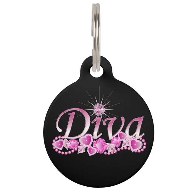 Médaillon Pour Animaux Diva Bling (Devant)