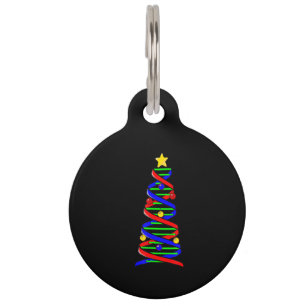 Médaillon Pour Animaux DNA Helix Christmas Tree Life Science Biologie