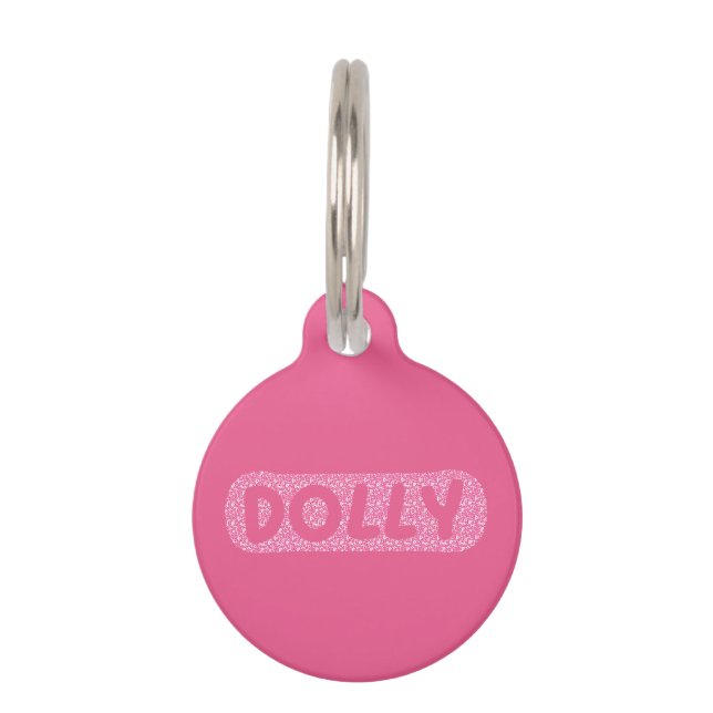 Médaillon Pour Animaux Dolly, coeurs nom costume T-Shirt (Devant)
