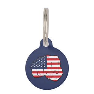 Médaillon Pour Animaux Drapeau américain